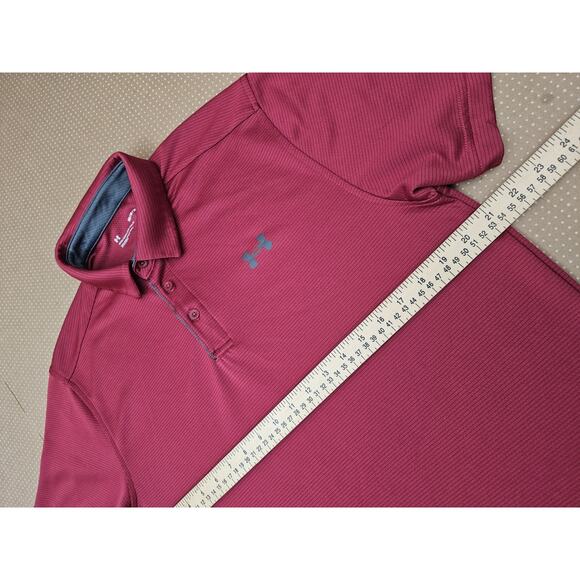 Under Armor Polo Shirt Size Medium Short Sleeve Golf Button Up - Picture 8 of 10